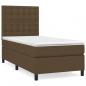 Preview: Boxspringbett mit Matratze Dunkelbraun 90x190 cm Stoff