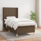 Preview: ARDEBO.de - Boxspringbett mit Matratze Dunkelbraun 90x190 cm Stoff