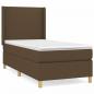 Preview: Boxspringbett mit Matratze Dunkelbraun 90x190 cm Stoff