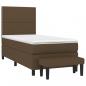 Preview: Boxspringbett mit Matratze Dunkelbraun 90x190 cm Stoff