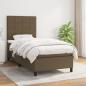 Preview: ARDEBO.de - Boxspringbett mit Matratze Dunkelbraun 90x190 cm Stoff