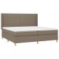 Preview: Boxspringbett mit Matratze Taupe 200x200 cm Stoff