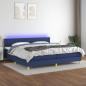 Preview: ARDEBO.de - Boxspringbett mit Matratze & LED Blau 200x200 cm Stoff