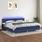 Preview: ARDEBO.de - Boxspringbett mit Matratze & LED Blau 200x200 cm Stoff