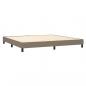 Preview: Boxspringbett mit Matratze & LED Taupe 200x200 cm Stoff