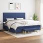 Preview: ARDEBO.de - Boxspringbett mit Matratze Blau 200x200 cm Stoff