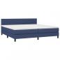 Preview: Boxspringbett mit Matratze Blau 200x200 cm Stoff