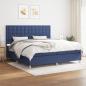 Preview: ARDEBO.de - Boxspringbett mit Matratze Blau 200x200 cm Stoff