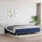 Preview: ARDEBO.de - Boxspringbett mit Matratze Blau 200x200 cm Stoff