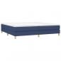 Preview: Boxspringbett mit Matratze Blau 200x200 cm Stoff