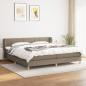 Preview: ARDEBO.de - Boxspringbett mit Matratze Taupe 200x200 cm Stoff