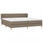 Preview: Boxspringbett mit Matratze Taupe 200x200 cm Stoff