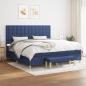 Preview: ARDEBO.de - Boxspringbett mit Matratze Blau 200x200 cm Stoff