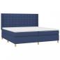 Preview: Boxspringbett mit Matratze & LED Blau 200x200 cm Stoff