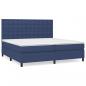 Preview: Boxspringbett mit Matratze Blau 200x200 cm Stoff