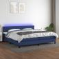 Preview: ARDEBO.de - Boxspringbett mit Matratze & LED Blau 200x200 cm Stoff