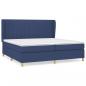 Preview: Boxspringbett mit Matratze Blau 200x200 cm Stoff