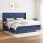 Preview: ARDEBO.de - Boxspringbett mit Matratze Blau 200x200 cm Stoff