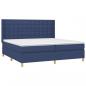 Preview: Boxspringbett mit Matratze Blau 200x200 cm Stoff