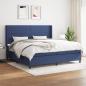 Preview: ARDEBO.de - Boxspringbett mit Matratze Blau 200x200 cm Stoff