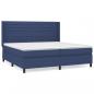 Preview: Boxspringbett mit Matratze Blau 200x200 cm Stoff