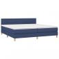 Preview: Boxspringbett mit Matratze & LED Blau 200x200 cm Stoff