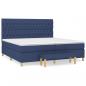 Preview: Boxspringbett mit Matratze Blau 200x200 cm Stoff