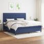 Preview: ARDEBO.de - Boxspringbett mit Matratze Blau 200x200 cm Stoff