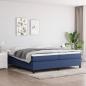 Preview: ARDEBO.de - Boxspringbett mit Matratze Blau 200x200 cm Stoff