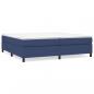 Preview: Boxspringbett mit Matratze Blau 200x200 cm Stoff