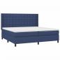 Preview: Boxspringbett mit Matratze & LED Blau 200x200 cm Stoff