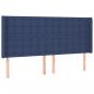 Preview: Boxspringbett mit Matratze & LED Blau 200x200 cm Stoff