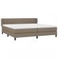 Preview: Boxspringbett mit Matratze Taupe 200x200 cm Stoff