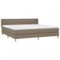 Preview: Boxspringbett mit Matratze Taupe 200x200 cm Stoff