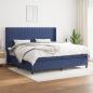 Preview: ARDEBO.de - Boxspringbett mit Matratze Blau 200x200 cm Stoff