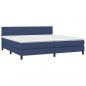 Preview: Boxspringbett mit Matratze & LED Blau 200x200 cm Stoff