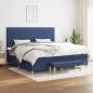 Preview: ARDEBO.de - Boxspringbett mit Matratze Blau 200x200 cm Stoff