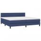 Preview: Boxspringbett mit Matratze Blau 200x200 cm Stoff