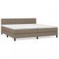 Preview: Boxspringbett mit Matratze Taupe 200x200 cm Stoff