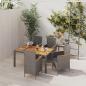 Preview: ARDEBO.de - 5-tlg. Garten-Essgruppe mit Kissen Poly Rattan Grau