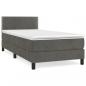 Preview: Boxspringbett mit Matratze Dunkelgrau 100x200 cm Samt