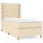 Preview: Boxspringbett mit Matratze Creme 100x200 cm Stoff