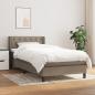 Preview: ARDEBO.de - Boxspringbett mit Matratze Taupe 80x200 cm Stoff