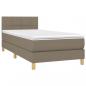 Preview: Boxspringbett mit Matratze & LED Taupe 80x200 cm Stoff