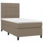 Preview: Boxspringbett mit Matratze Taupe 80x200 cm Stoff