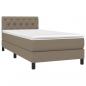 Preview: Boxspringbett mit Matratze & LED Taupe 80x200 cm Stoff