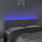 Preview: LED Kopfteil Hellgrau 144x5x78/88 cm Samt