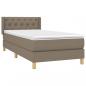 Preview: Boxspringbett mit Matratze Taupe 80x200 cm Stoff