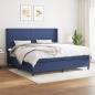 Preview: ARDEBO.de - Boxspringbett mit Matratze Blau 200x200 cm Stoff