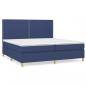 Preview: Boxspringbett mit Matratze Blau 200x200 cm Stoff